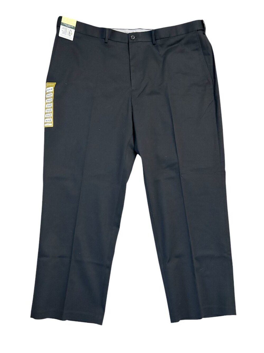 Haggar Men's Size 44x29 Wrinkle Free Performance Khaki Black Pants Slacks NWT